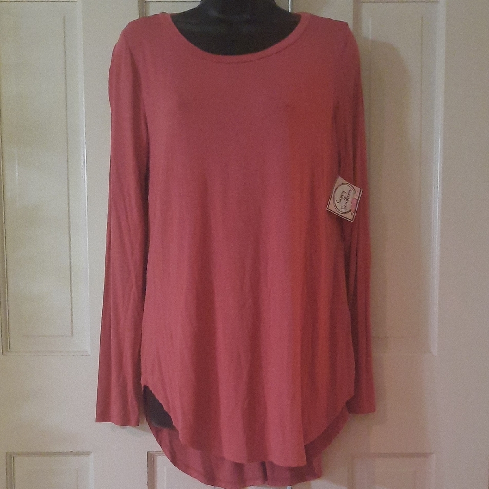 Women's Long Sleeve Top - Blush Color - Boutique Brand - Size: Small